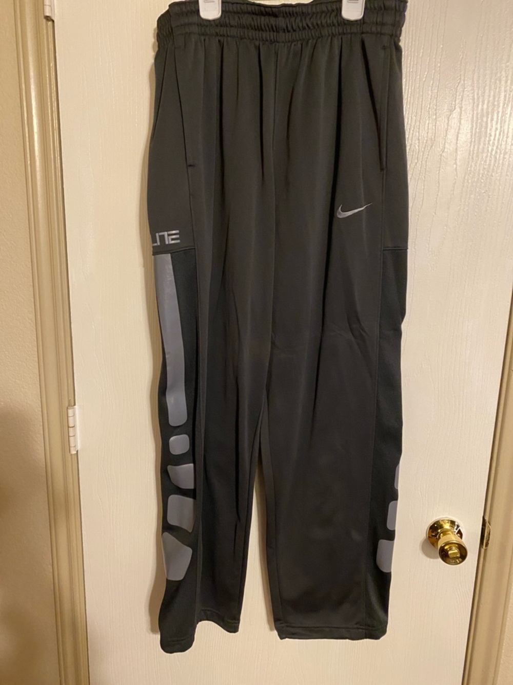 Nike Black Track Pants with Gray Reflective Panels